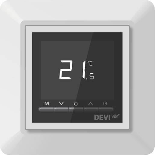 5703466243152 - DEVI Timer-Thermostat OPTI 140F105 mit weißem Einfachrahmen