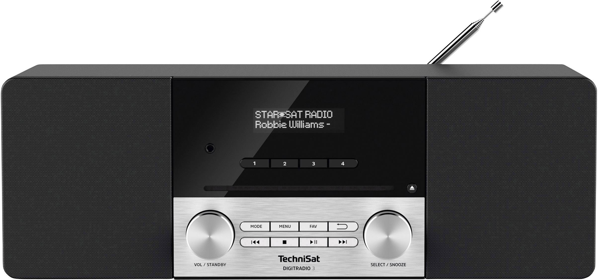 4019588039131 - Vg Radio 2x10W ukw dab+ Bluetooth Wecker Sleept fb sw-si digitradio 3 schwarz silber - Technisat