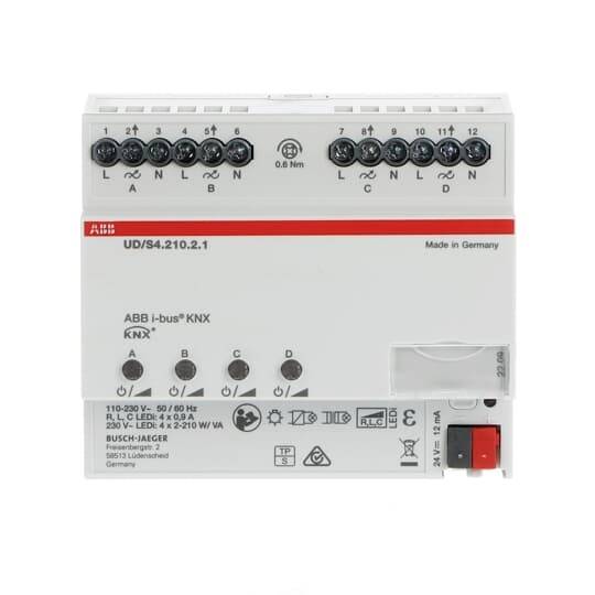 4011395251867 - ABB LED-Dimmer 4x210 W VA UD S421021 Busch-Installationsbus KNX REG-Universa