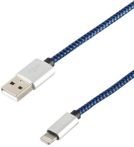 Hapena Lightning-Kabel 2m 5122060203 8-pol Lightning auf USB-A 2.0, Nylon