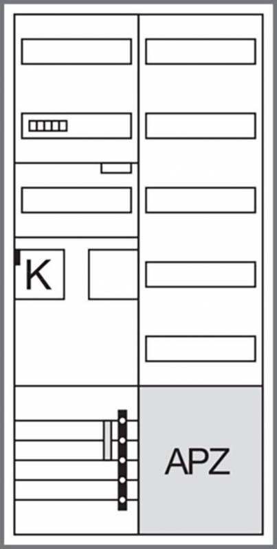 3250617626040 - Hager Komplettschrank universZ ZB32SEA15 1100mm 1ZP 2feld BKEI OKK APZ VT5rh HLAK