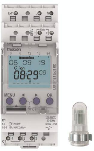 THEB Dämmerungsschalter LUNA121top3RCAL 1-99000lx 24H/7T 1K Aufbau-Lichtsensor