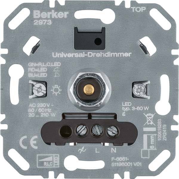 Berker Uni-Drehdimmer (R L C LED) 2973 Lichtst.