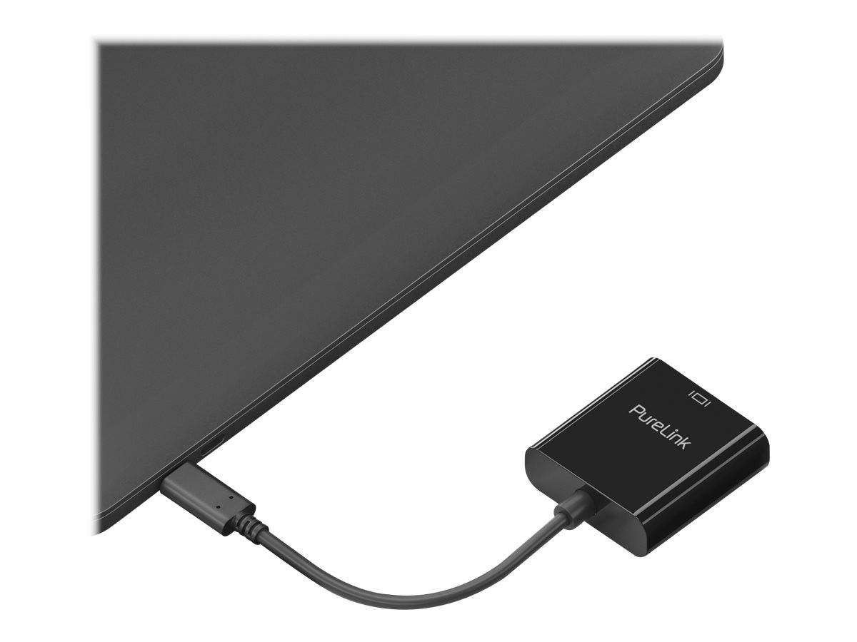 PureLink Adapter 0,10m iSerie IS191 USB-C auf DVI 1080p schwarz