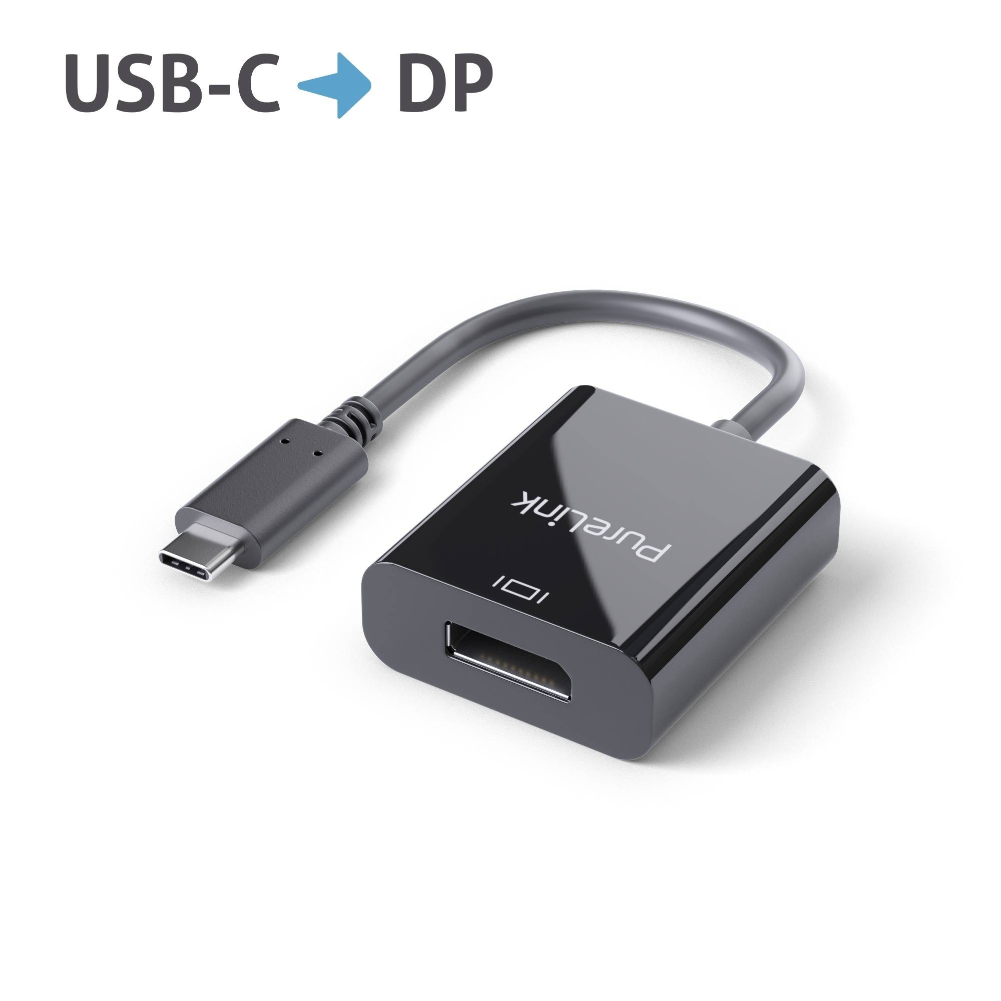 PureLink Adapter 0,10m iSerie IS201 USB-C auf DisplayPort 4K60Hz schwarz