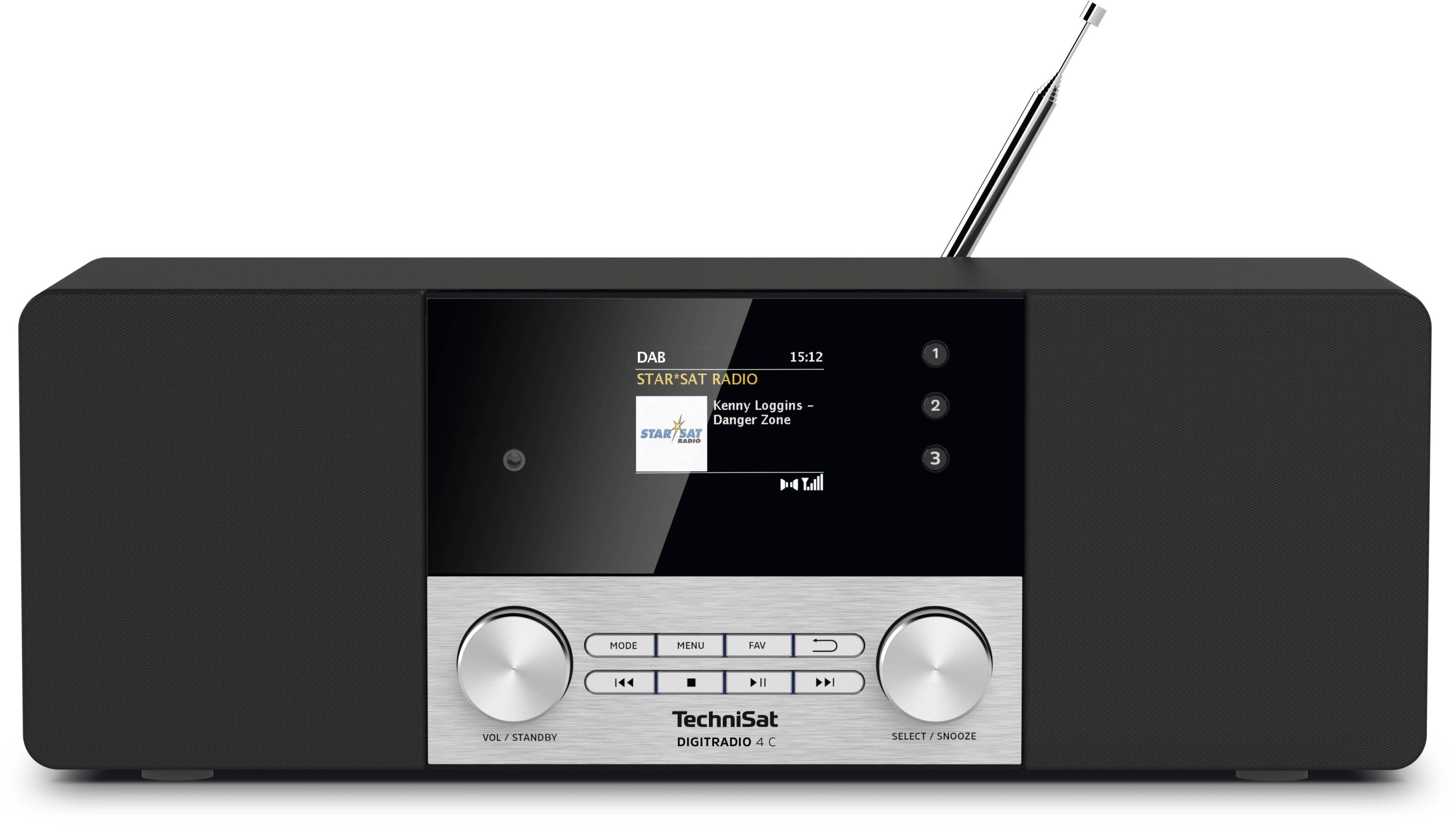 TechniSat DigitRadio 4 C sw/si 0000/3937 Digitalradio,DAB+/UKW,Bluetooth,Stereo