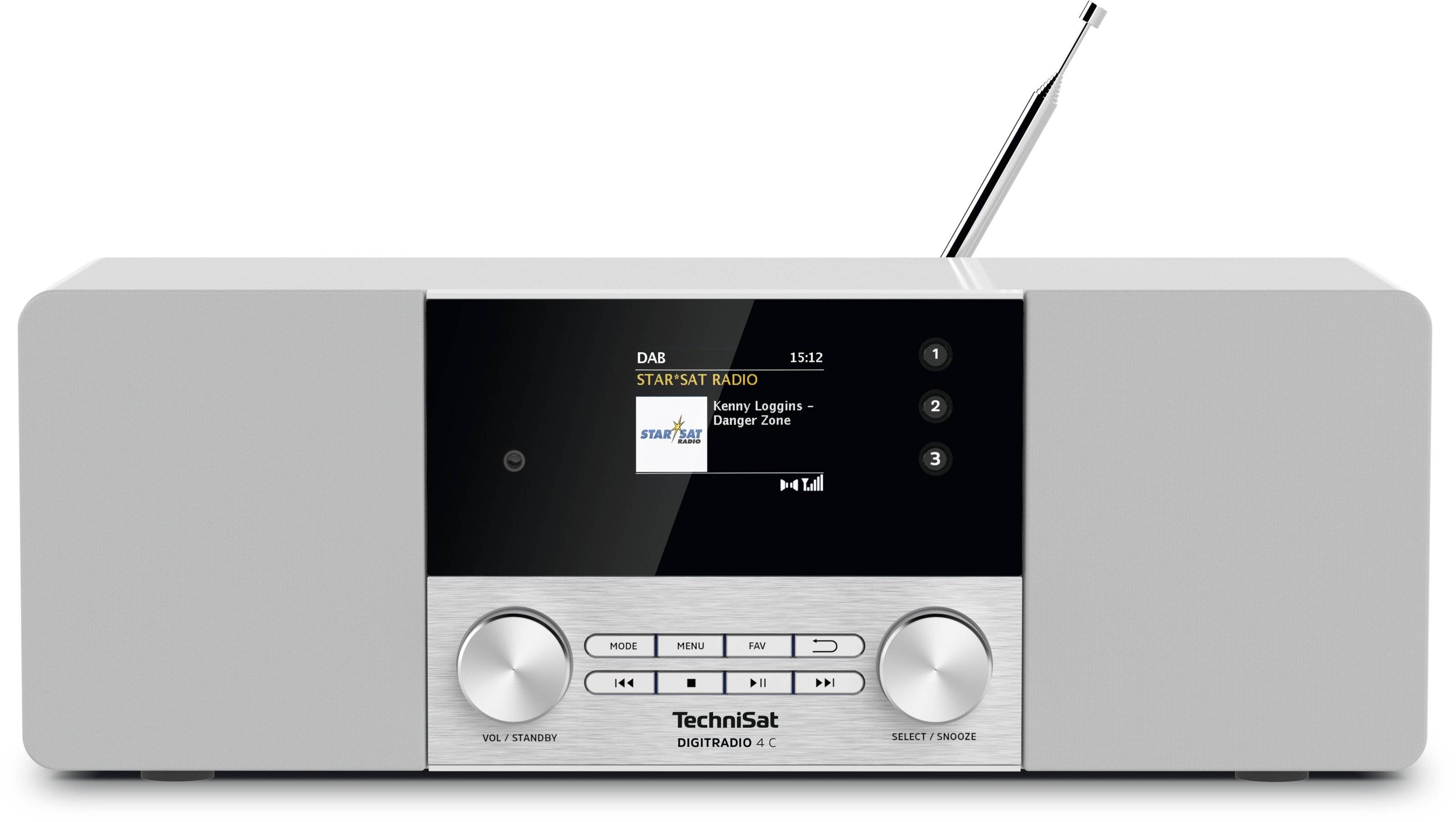 TechniSat DigitRadio 4 C weiß 0001/3937 Digitalradio,DAB+/UKW,Bluetooth,Stereo