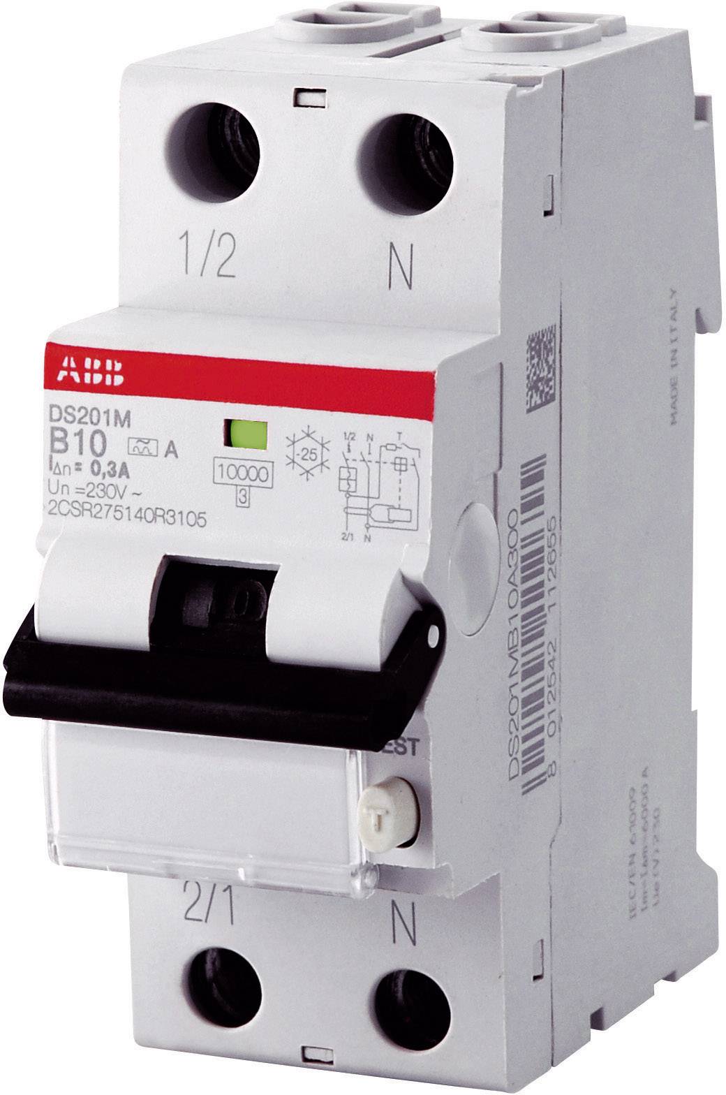 ABB FI/LS-Schalter DS201A-B10/0,03 B 2x10A-0,03A 2CSR255180R1105