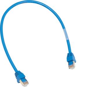 Hager Patchleitung 1m blau ZZ45WAN100 m.2xRJ45 Stecker f.WAN-Anwendung