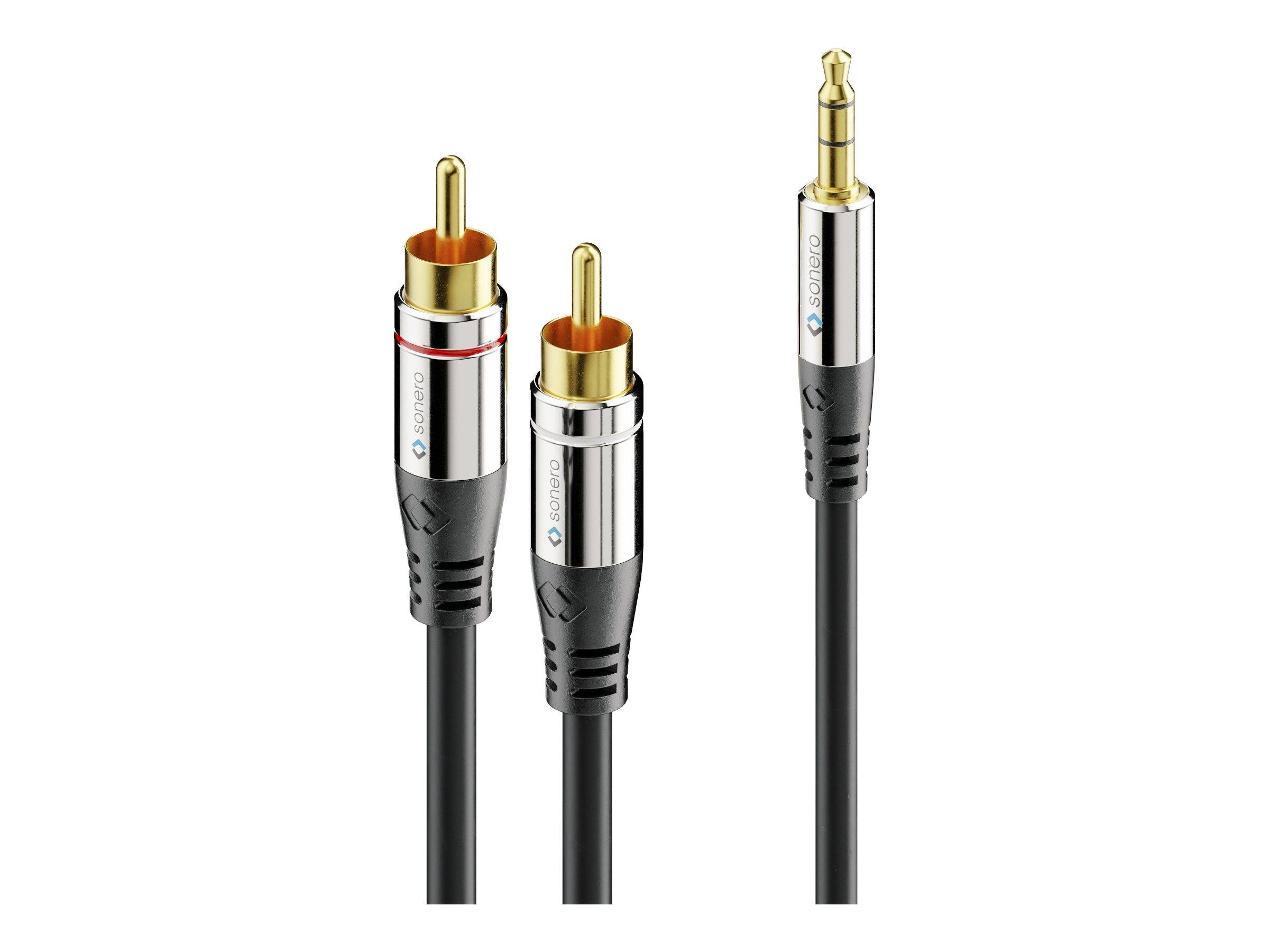 Sonero Premium Audio-Kabel S-AC600-015 2xCinch auf 3,5mm Klinke,Alustecker,1,5m