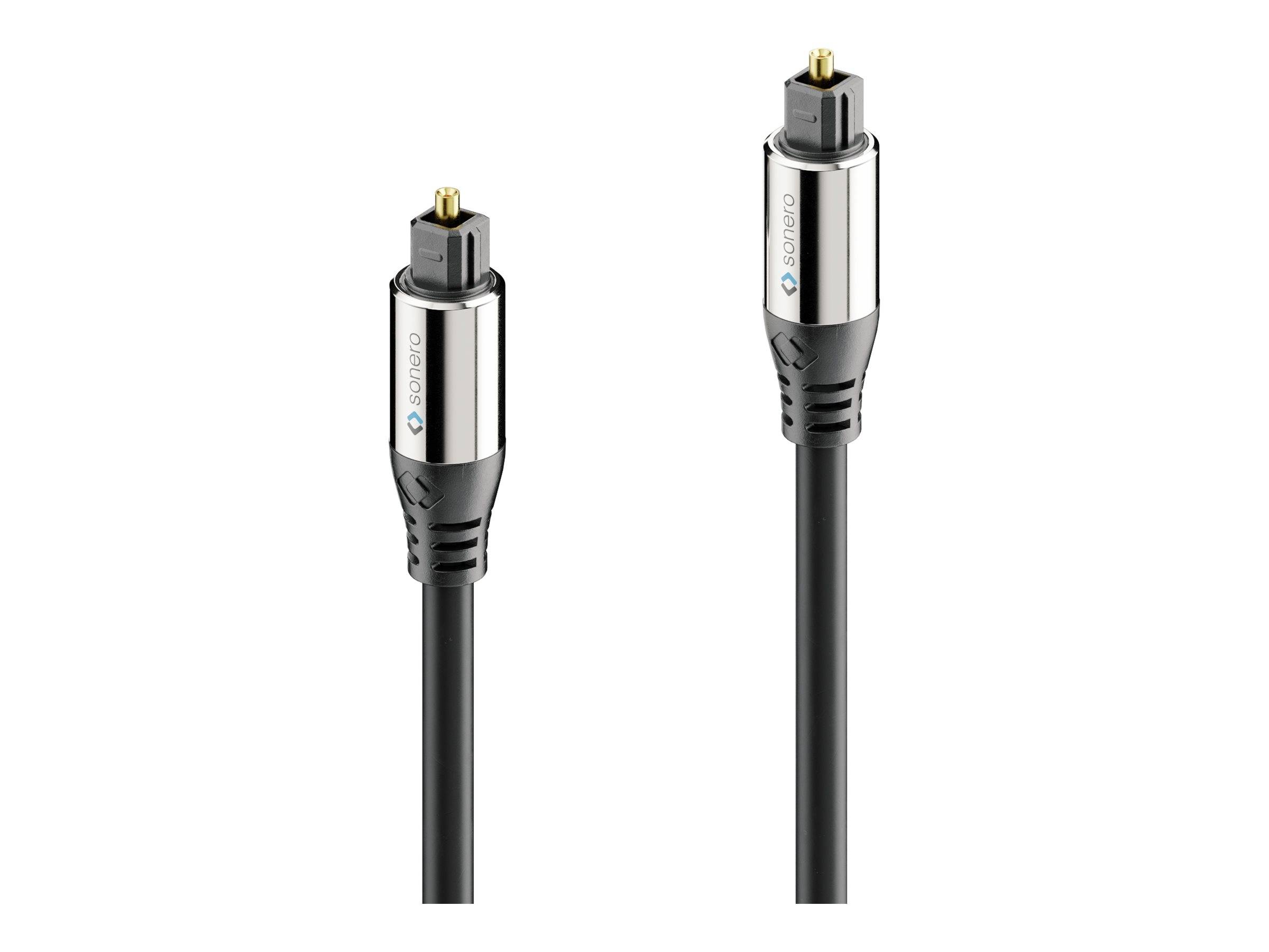 Sonero Premium Audio-Kabel S-OC100-030 Optisch/Toslink,Aluminiumstecker,3m