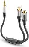 Sonero Premium Adapter-Kabel S-ACA003 3,5mm Klinkenst./2xCinch-Buchse 0,25m