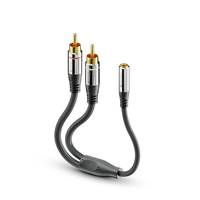 Sonero Premium Adapter-Kabel S-ACA004 2xCinch-St./3,5mm Klinkenbuchse 0,25m