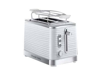 Russel Hobbs Inspire white Toaster 1050W 2 Scheiben Brötchenaufsatz