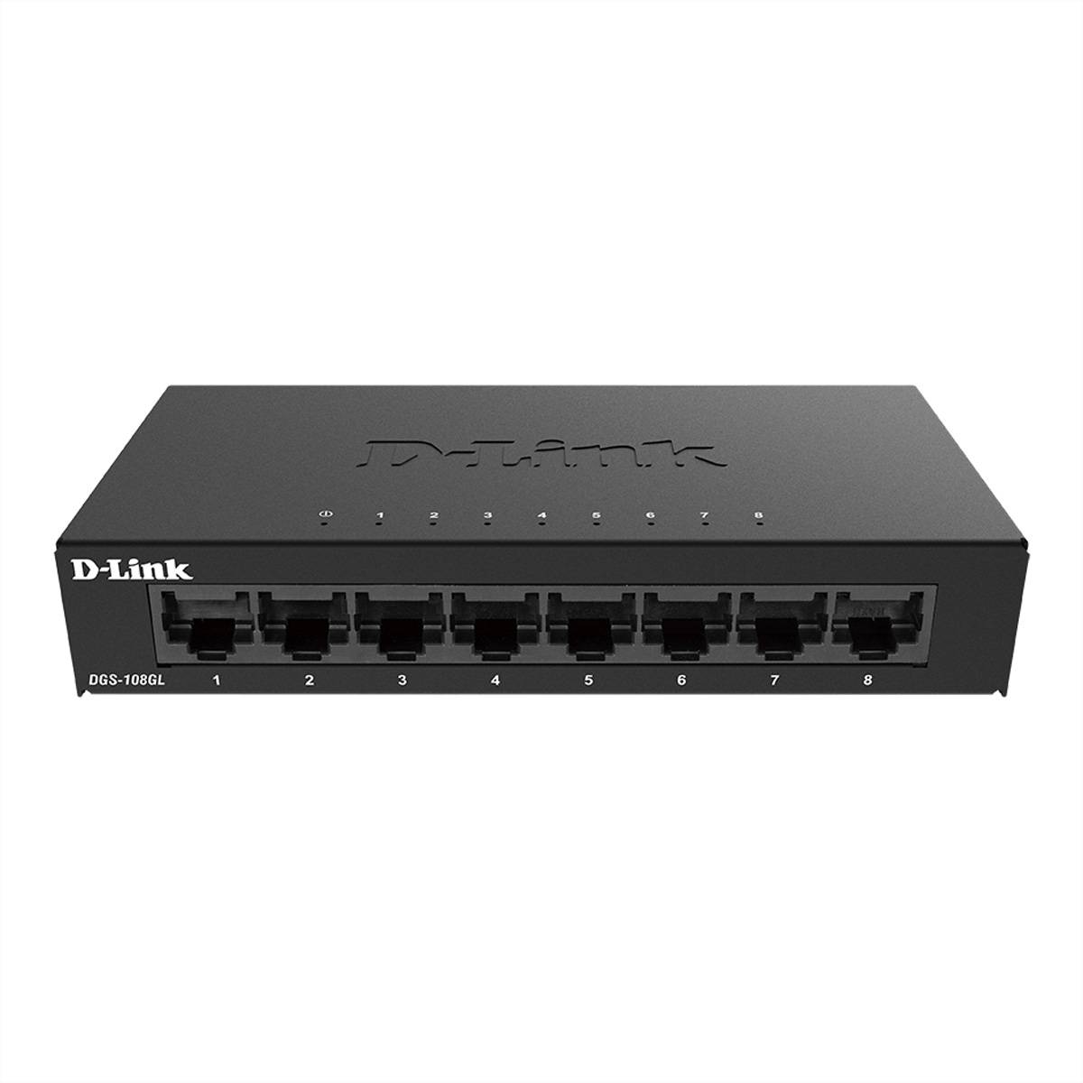 D-Link 8-Port Layer2 Gigabit DGS-108GL/E Light Switch o.IGMP 8x 10/100/1000Mbit/s