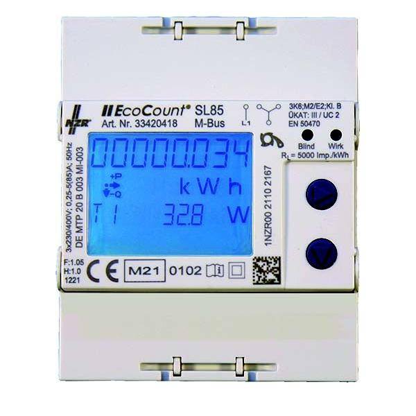 4048652103775 - ElektrHutschienenzähler EcoCount SL33420218 - NZR