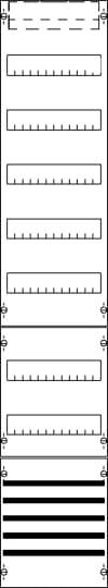 4011617540069 - Striebel Verteilerfeld 7-reihig FV19S mSaS 1350mm BH5