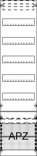 Striebel Verteilerfeld mit APZ FV17A2 5-reihig 1050mm BH3