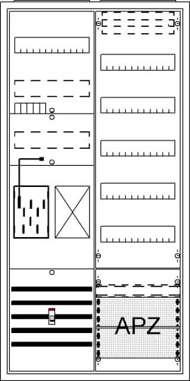 Striebel Komplettschrank mit APZ BA27MB eHZ 1100x550mm 1Z1V5