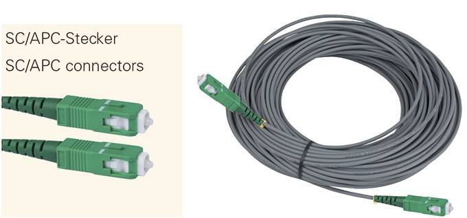 Televes geschirmtes Fiberglas OSM75SCAPC kabel 75m m.2 x Stecker SC/APC