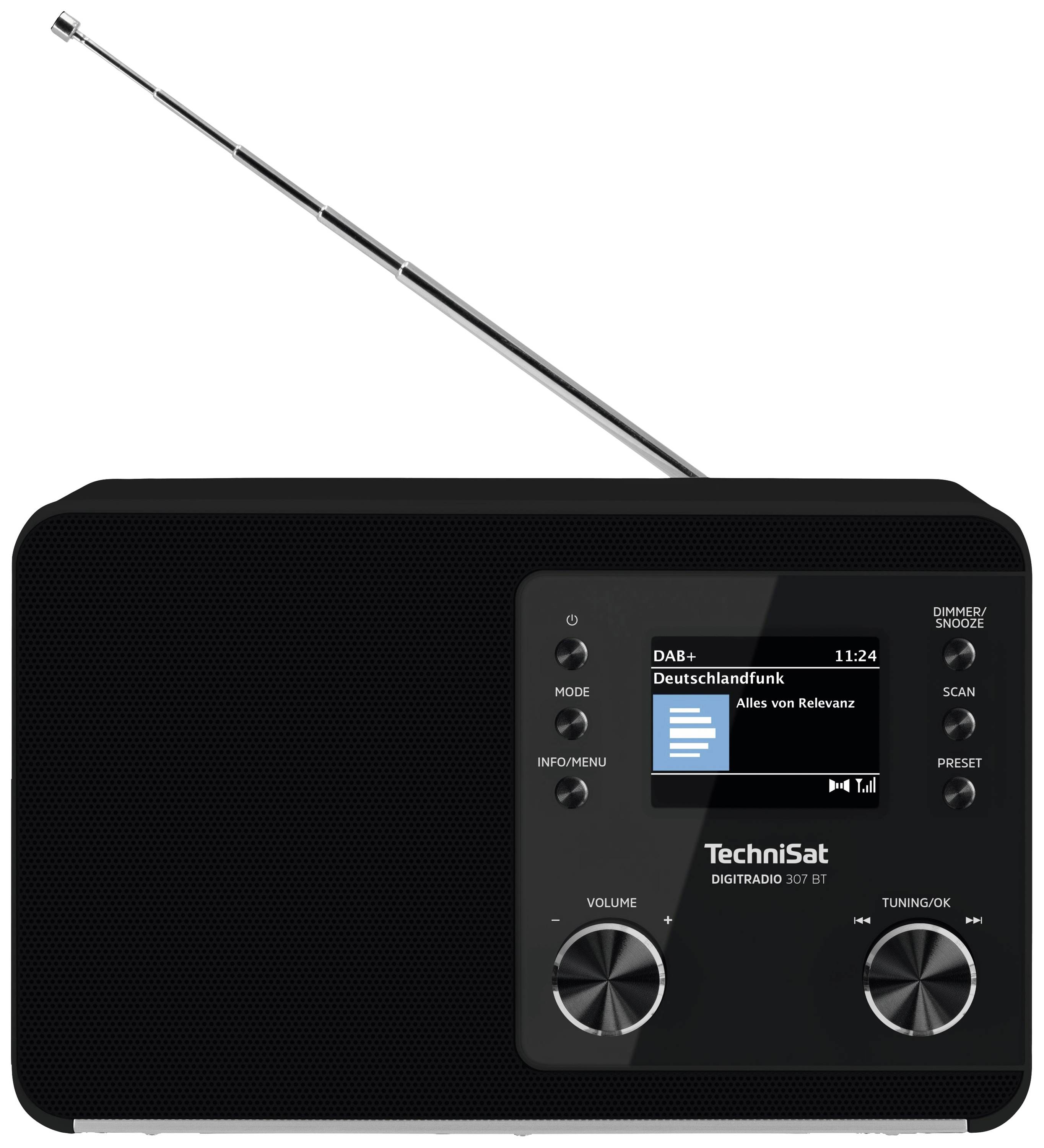 TechniSat DigitRadio 307 BT schwarz DAB+/UKW-Radio,BT,Farbdisplay,BestTune