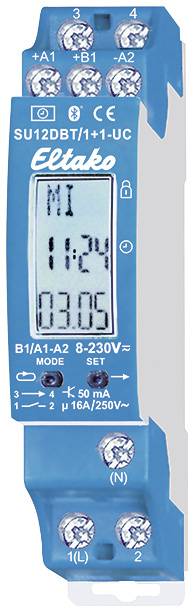 Eltako 2-Kanal-Schaltuhr SU12DBT/1+1-UC m.Display u.Bluetooth 23200902