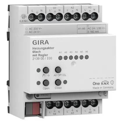 4010337110194 - GIRA 213900 Heizungsaktor 6fach Regler OneKNX REG