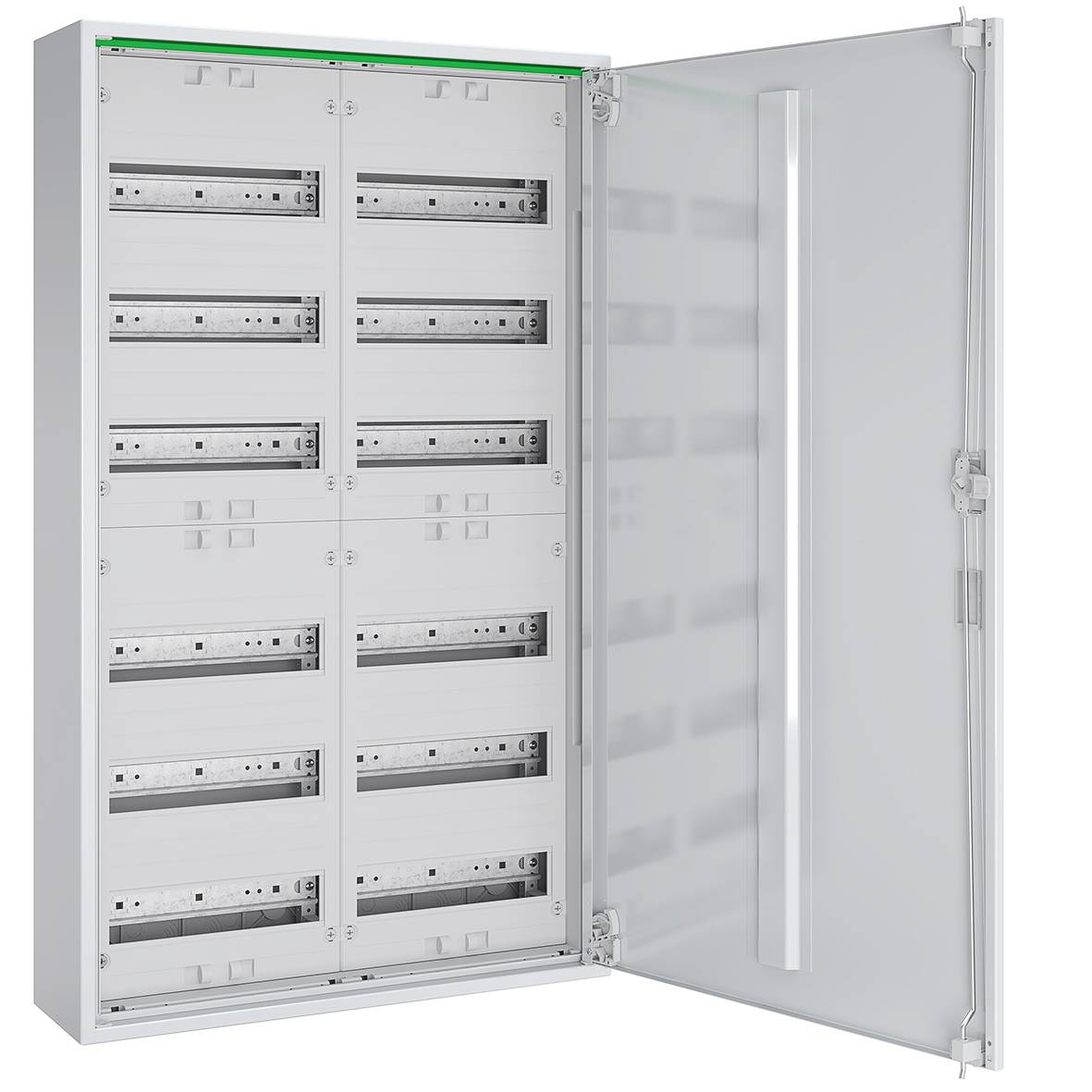 ABN Feldverteiler AP T:160mm ABNRM206R01 m.Volltür 2x6-reihig Komplettschrank