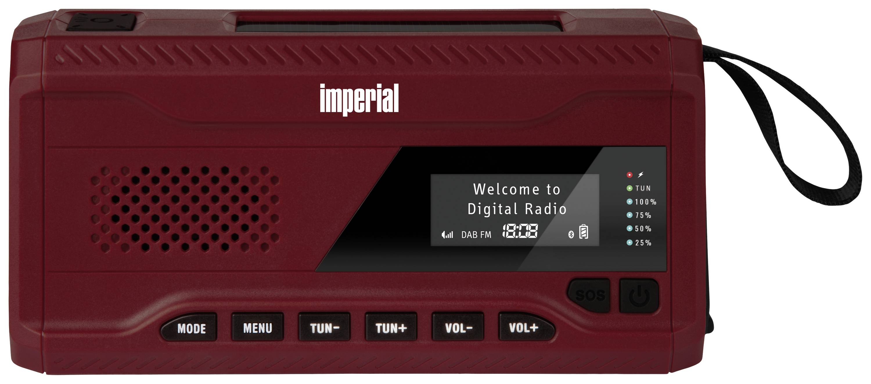 Imperial DABMAN OR 2 Multifunktionsradio DAB+/UKW,BT,Handkurbel/Solar,Taschenlam.