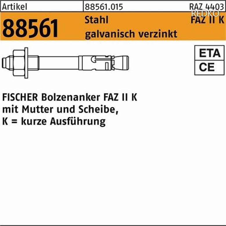 Fischer Bolzenanker FAZ II 10/20 522110 K