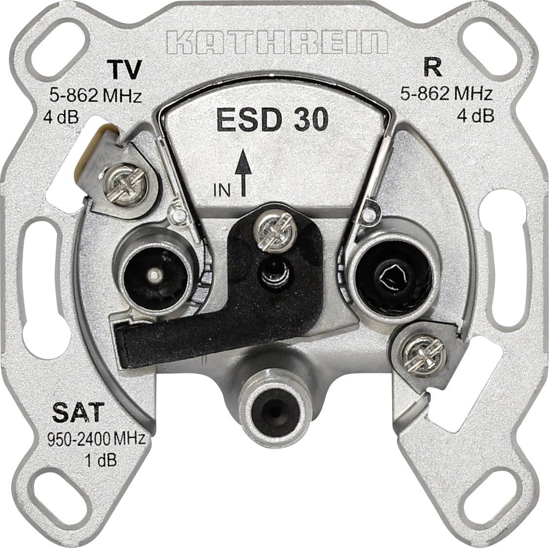 4021121140617 - KATH Antennendose Stich 3fach ESD 30 2x5-862+950-2400MHz AD1dB