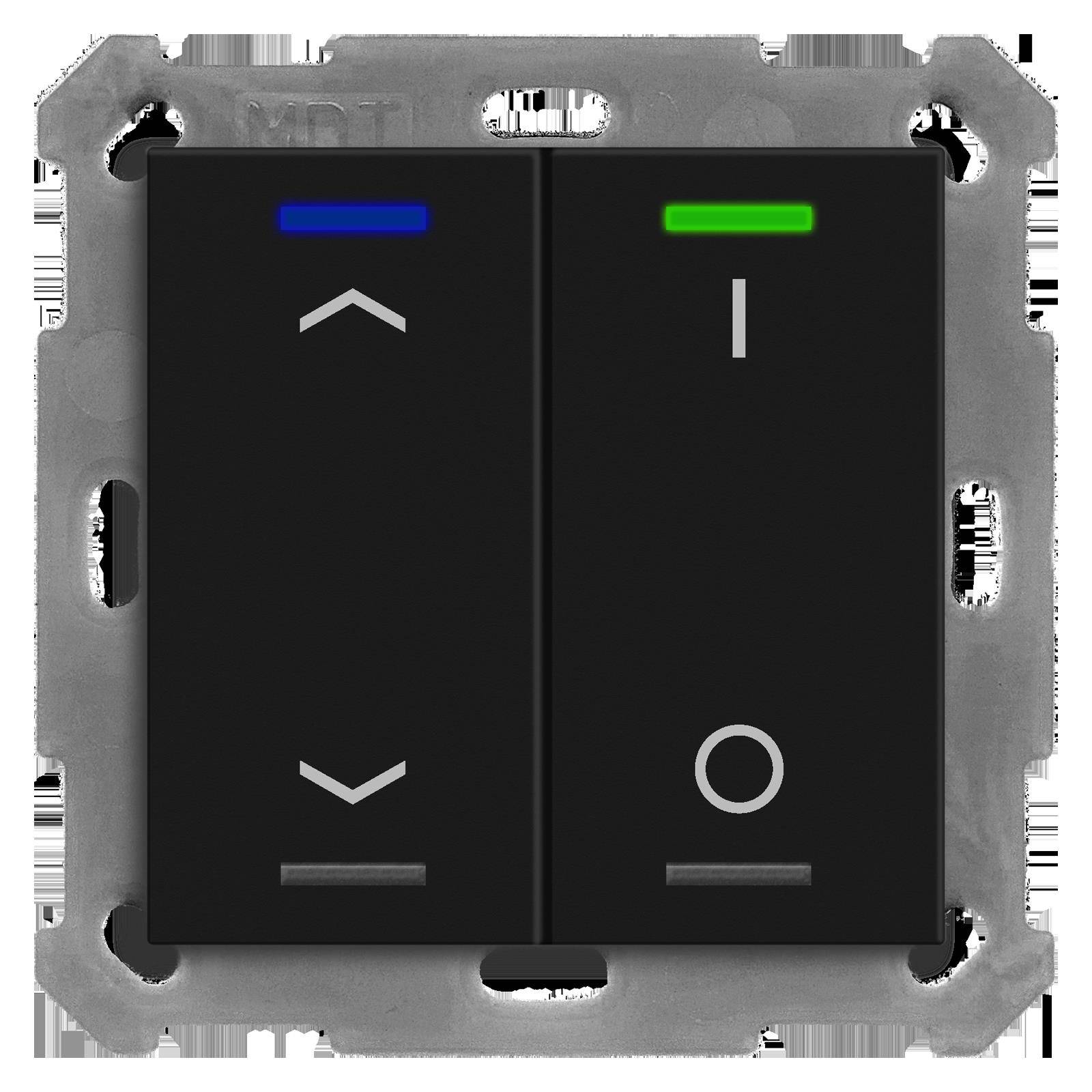 4251916112684 - MDT BE-TAL55T206C1 KNX Taster Light 55 2f RGBW Temperatursensor sw matt Jal_Sch