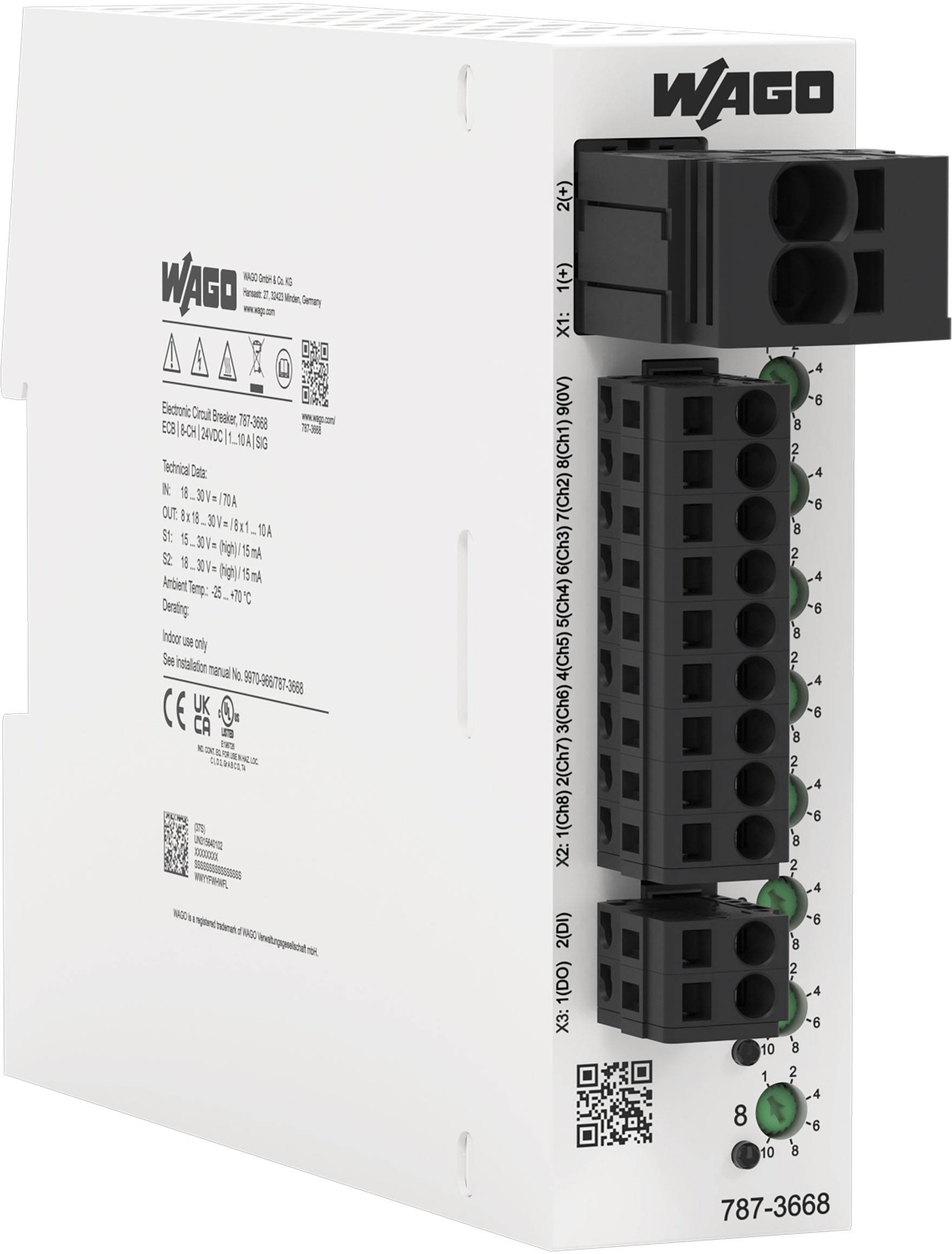 WAGO 787-3668 Elektronischer Schutzschalter 8-kanalig