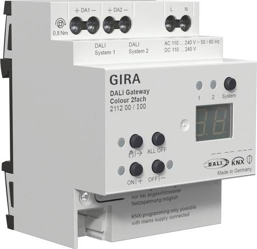 GIRA 211200 DALI Gateway Colour 2f REG KNX Secure