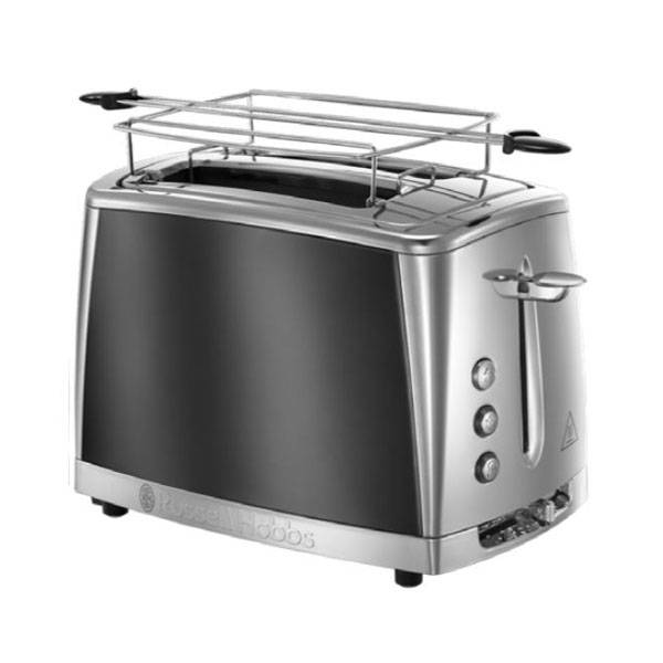 4008496880072 - RUSSELL HOBBS 23221-56 Luna Moonlight Grey Toaster Edelstahl Grau (1550 Watt Schlitze 2)