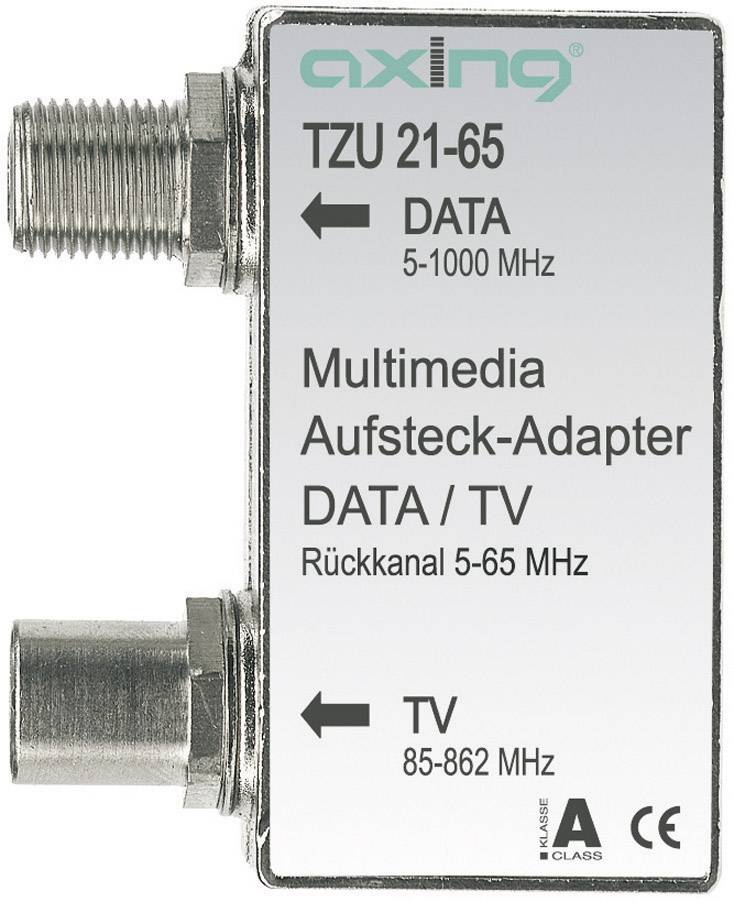 7611682082166 - Tzu 21-65 Multimedia-Aufsteckadapter Verteiler für Kabelmodem und tv - Axing