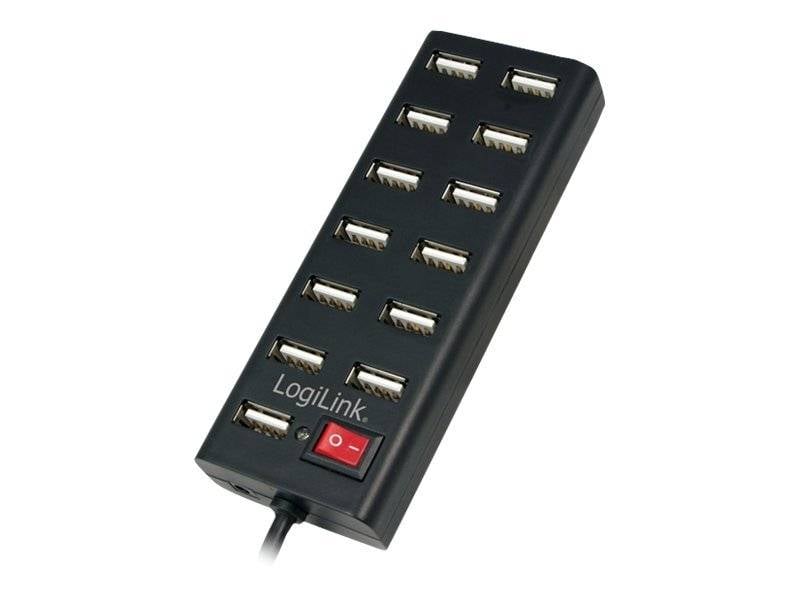 LogiLink USB-HUB 13-Port m. Netzteil schwarz Kunststoff - UA0126