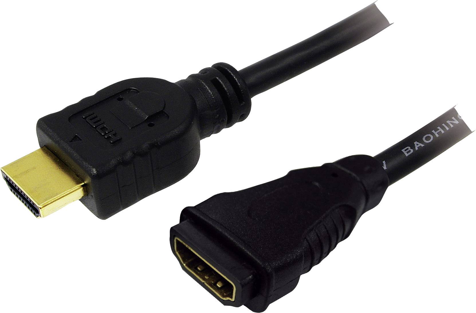 Logilink HDMI-Kabel Ethernet A -> A St/Bu 5.00m Gold Verl. - CH0058