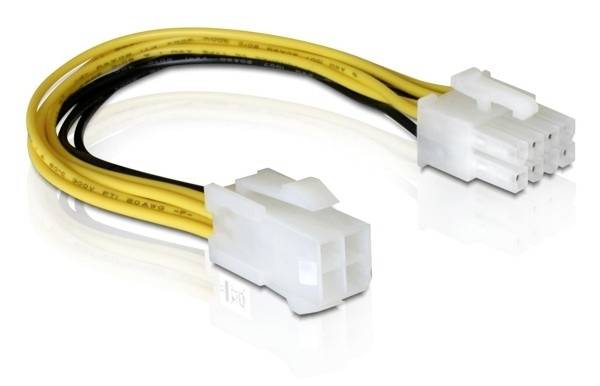 DELOCK Stromkabel 8pin EPS -> 4pin ATX St/Bu 0.15m - 82405