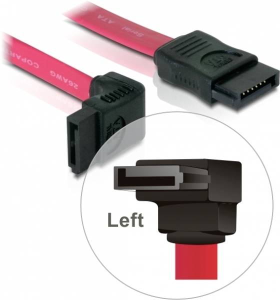 DELOCK SATA-Kabel SATA -> SATA up St/St 0.22m rot