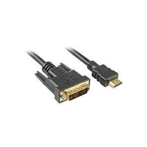 Sharkoon Kabel HDMI -> DVI-D (18+1) 2m schwarz - 4044951009053