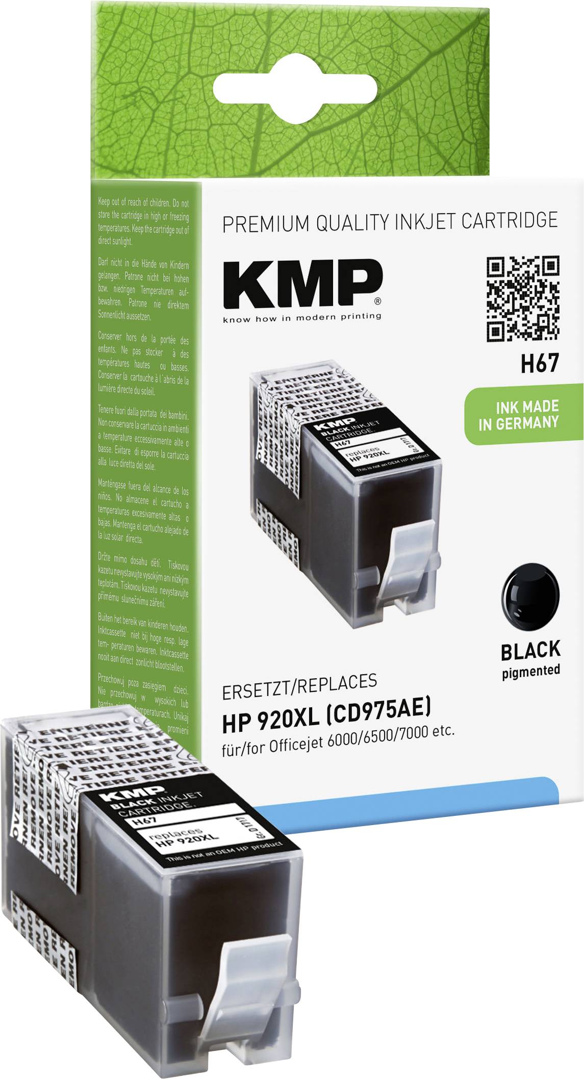 KMP Patrone HP CD975AE Nr.920XL black 1200 S. H67 kompatibel