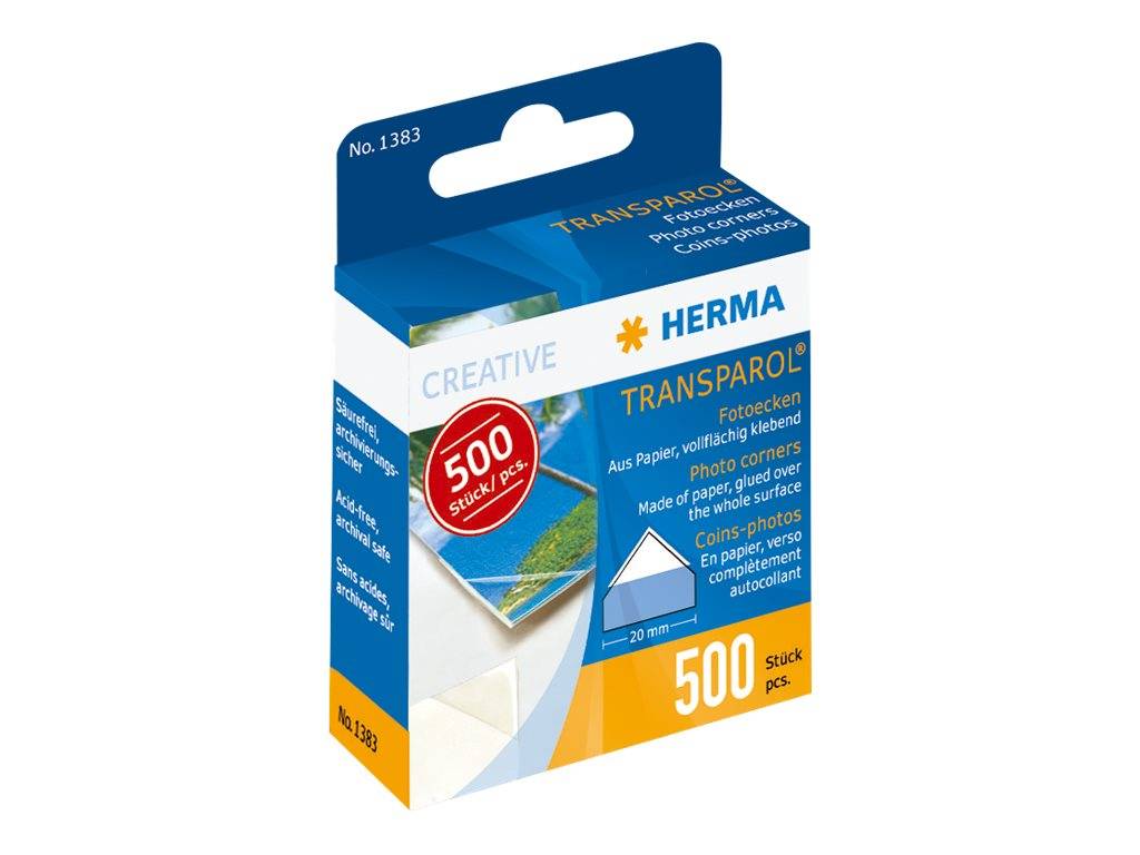 HERMA Transparol Fotoecken 500 St. - 1383