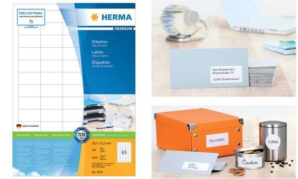 HERMA Adressetiketten A4 weiß 199,6x289,1 mm Papier 100 St. - 4252