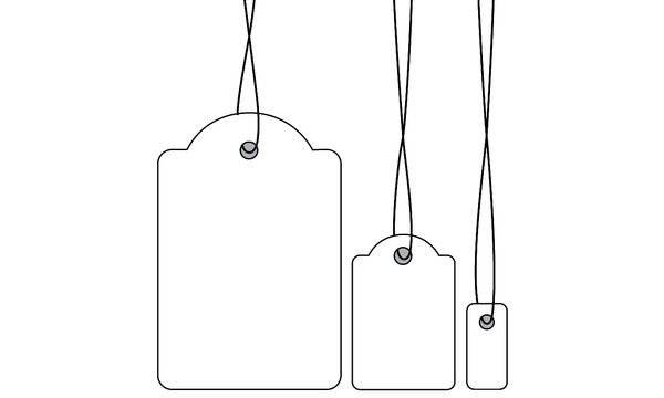HERMA Hängeetiketten 7x15 mm mit Faden weiß 1000 St. - 6931
