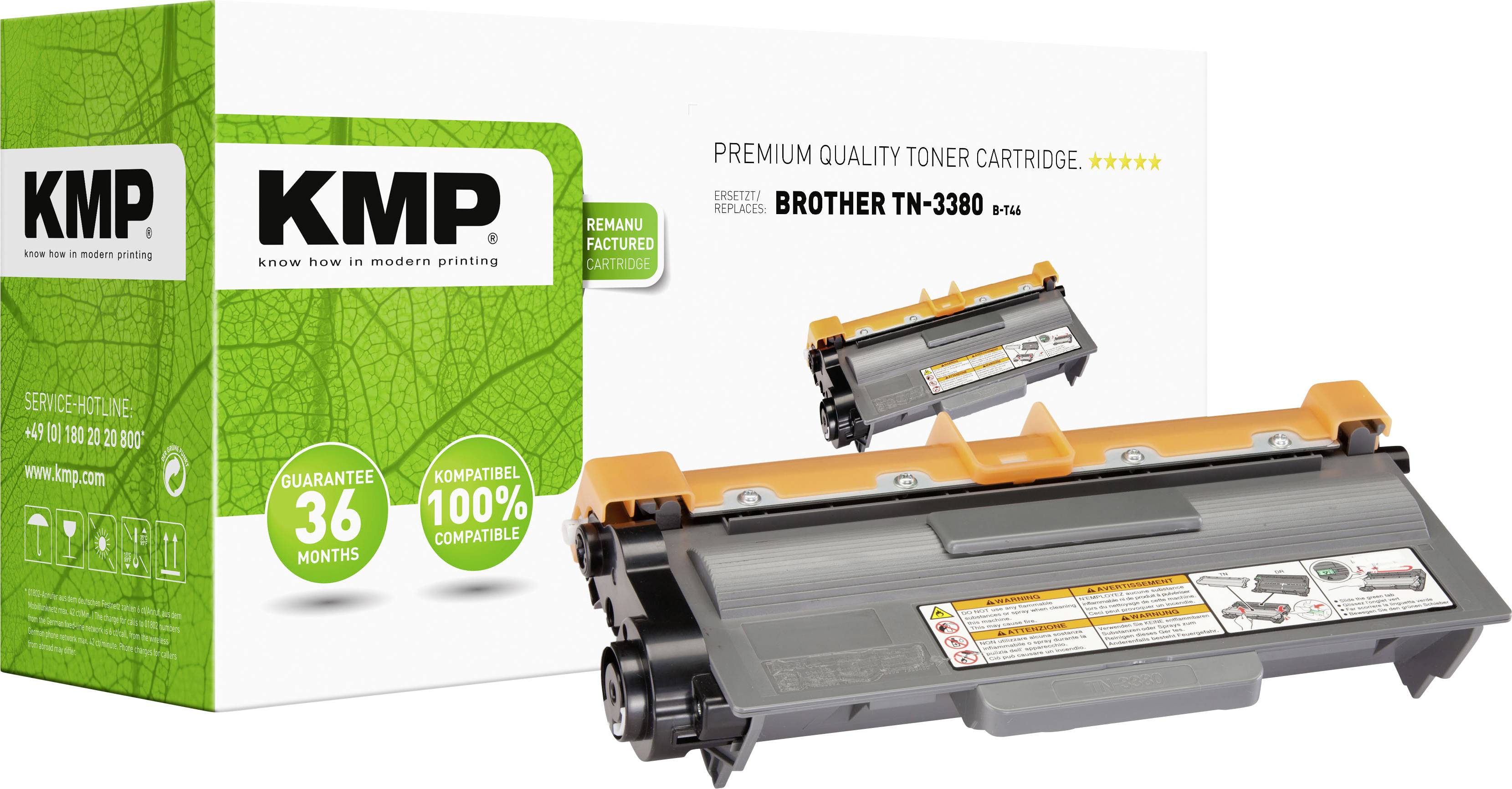 KMP Toner Brother TN-3380/TN3380 black 8500 S. B-T46 remanufactured - 1258,3000