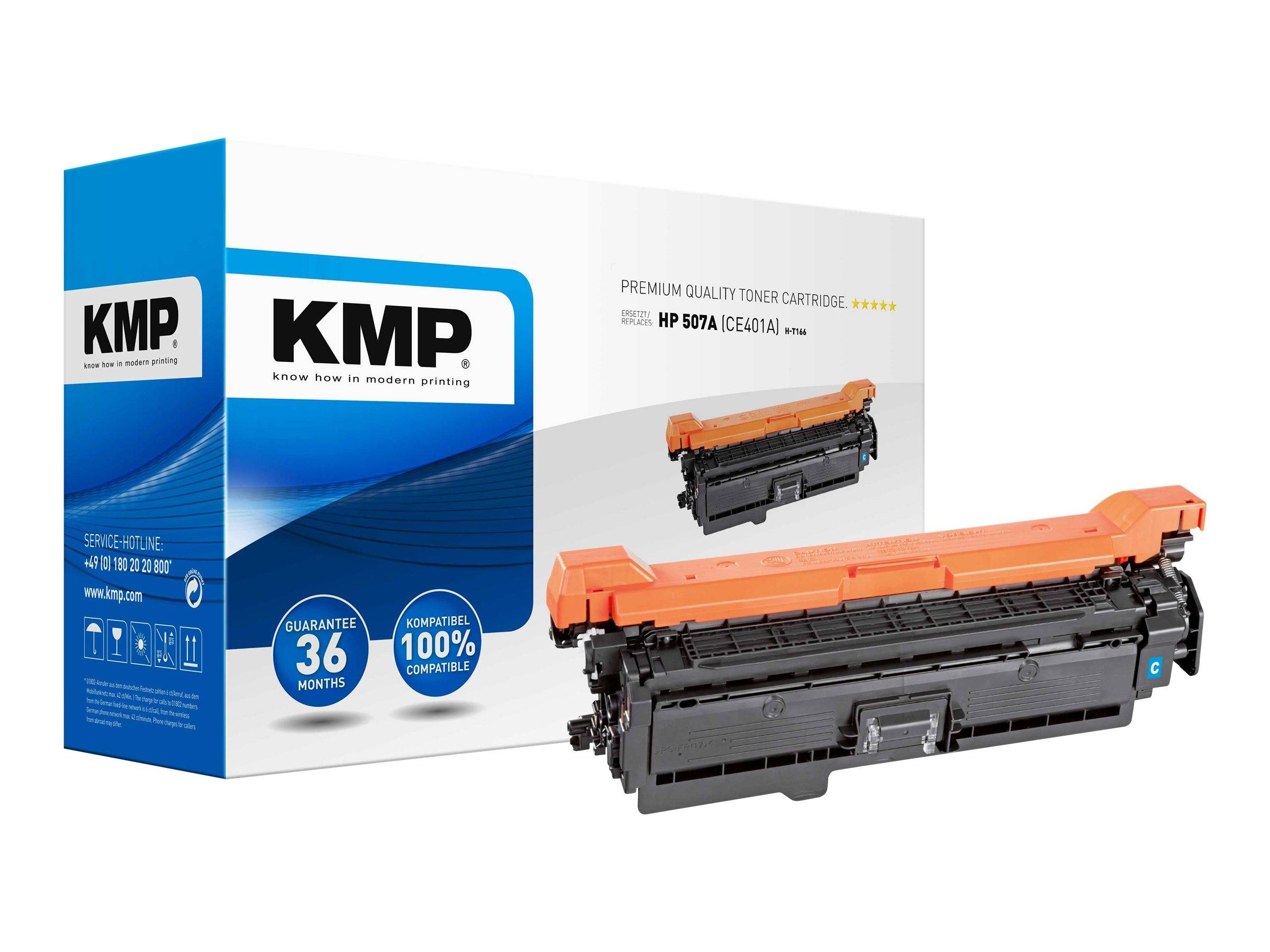 KMP Toner HP CE401A cyan 6000 S. H-T166 remanufactured - 1232,0003