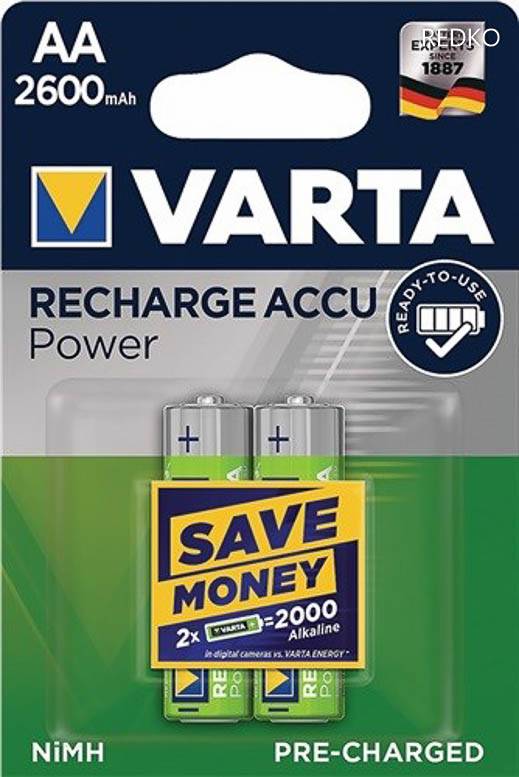 Varta Akku RECHARGE Power AA HR6 2600mAh 2St. - 05716101402