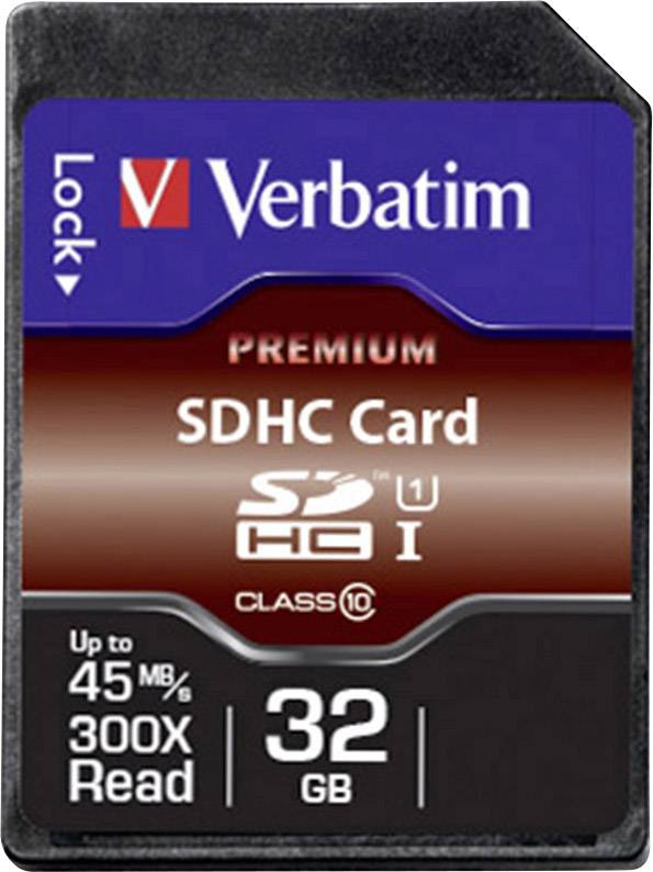 SD Card 32GB Verbatim SDHC Premium Class 10 retail - 43963