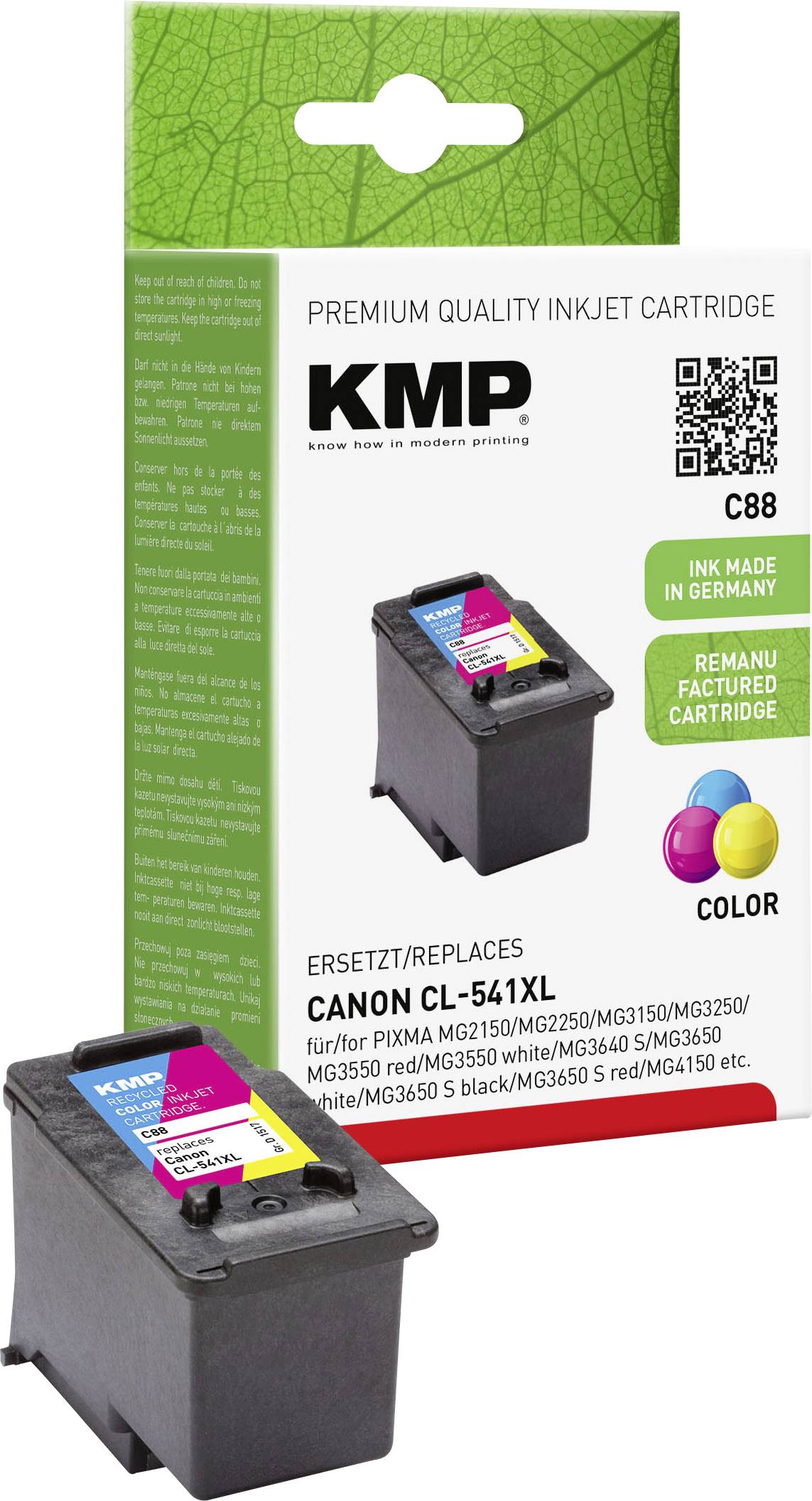 KMP Patrone Canon CL-541XL color 400 S. C88 refilled - 1517,4030